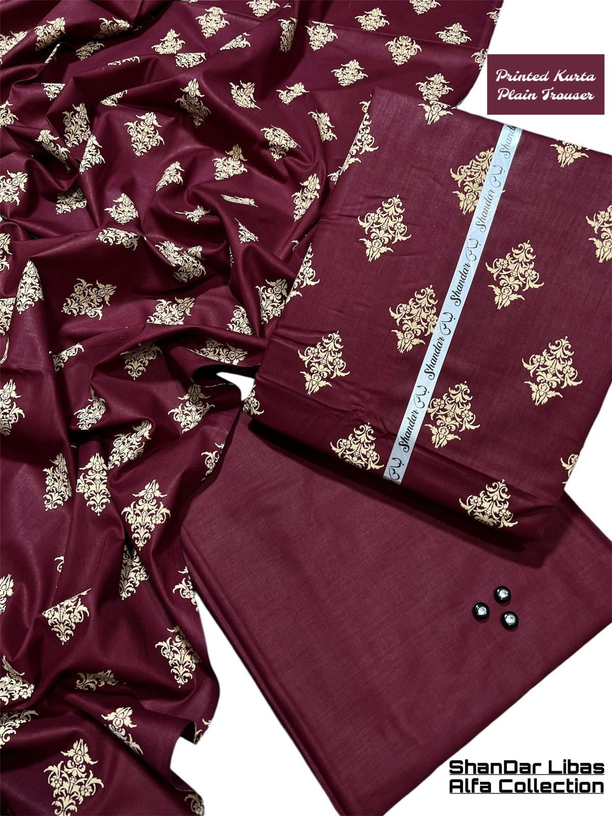 Kurta Trouser Mehroon
