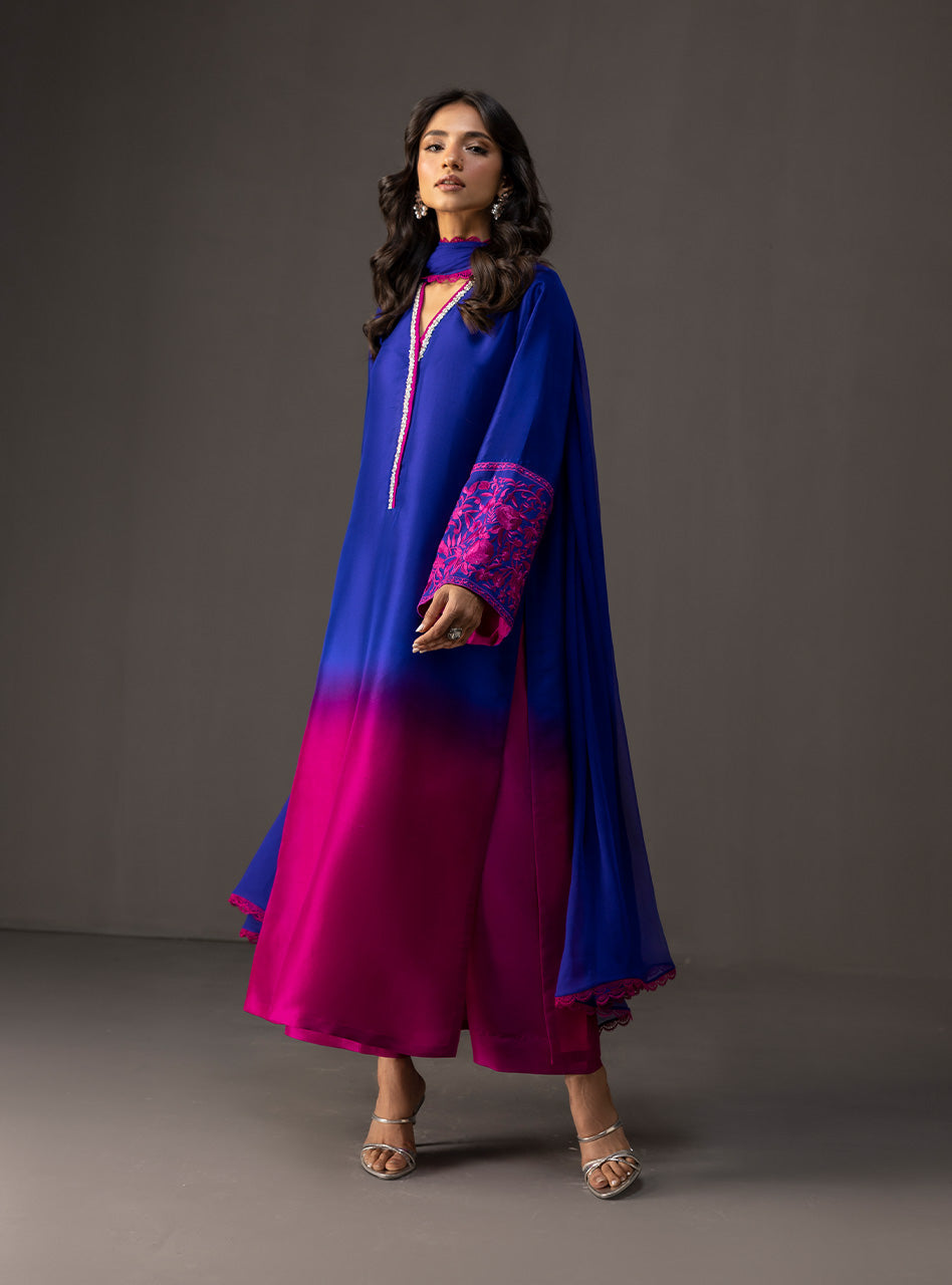 Zainab Chotani Silk Printed 3pc Unstiched (4762)