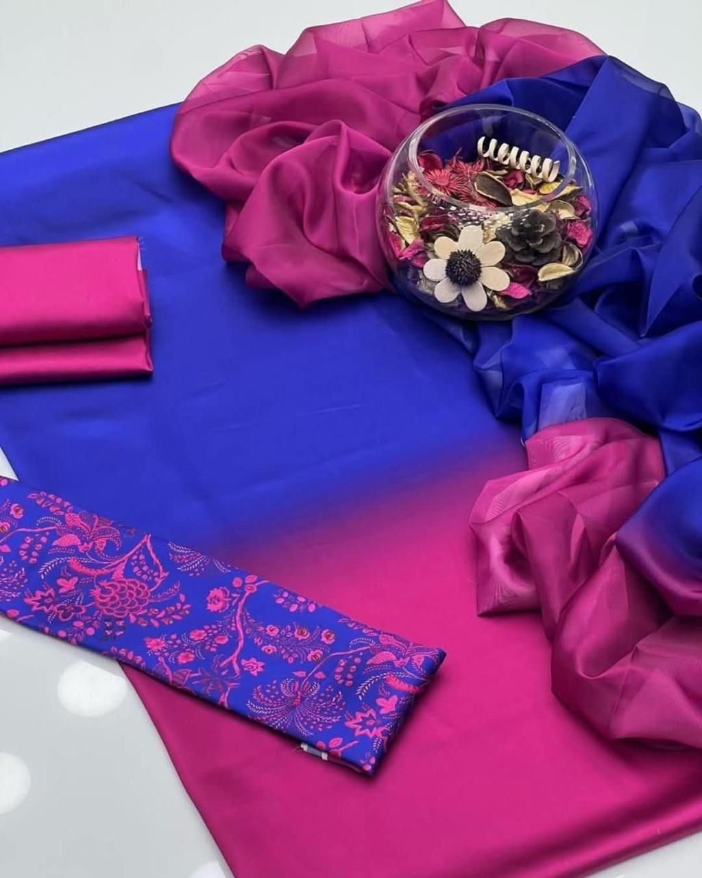 Zainab Chotani Silk Printed 3pc Unstiched (4762)