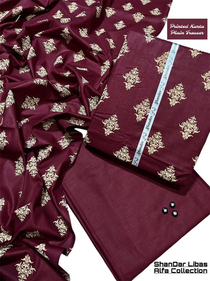 Kurta Trouser Mehroon