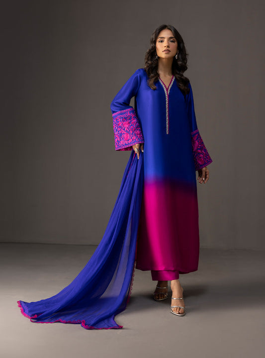 Zainab Chotani Silk Printed 3pc Unstiched (4762)