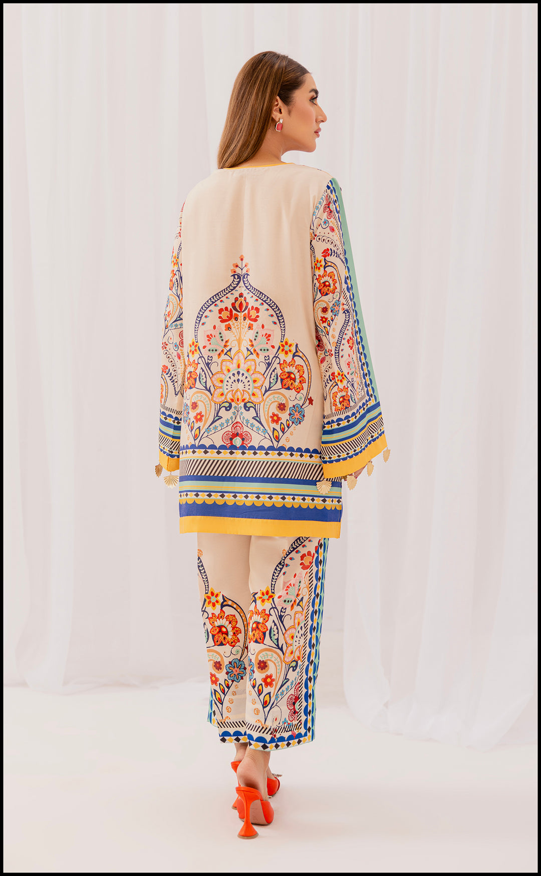 Lulusar Printed Silk 3pc Unstiched (7355)