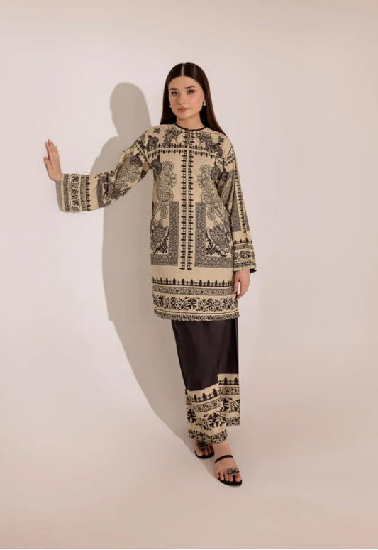 Lalusar Silk Printed 3pc Unstiched
