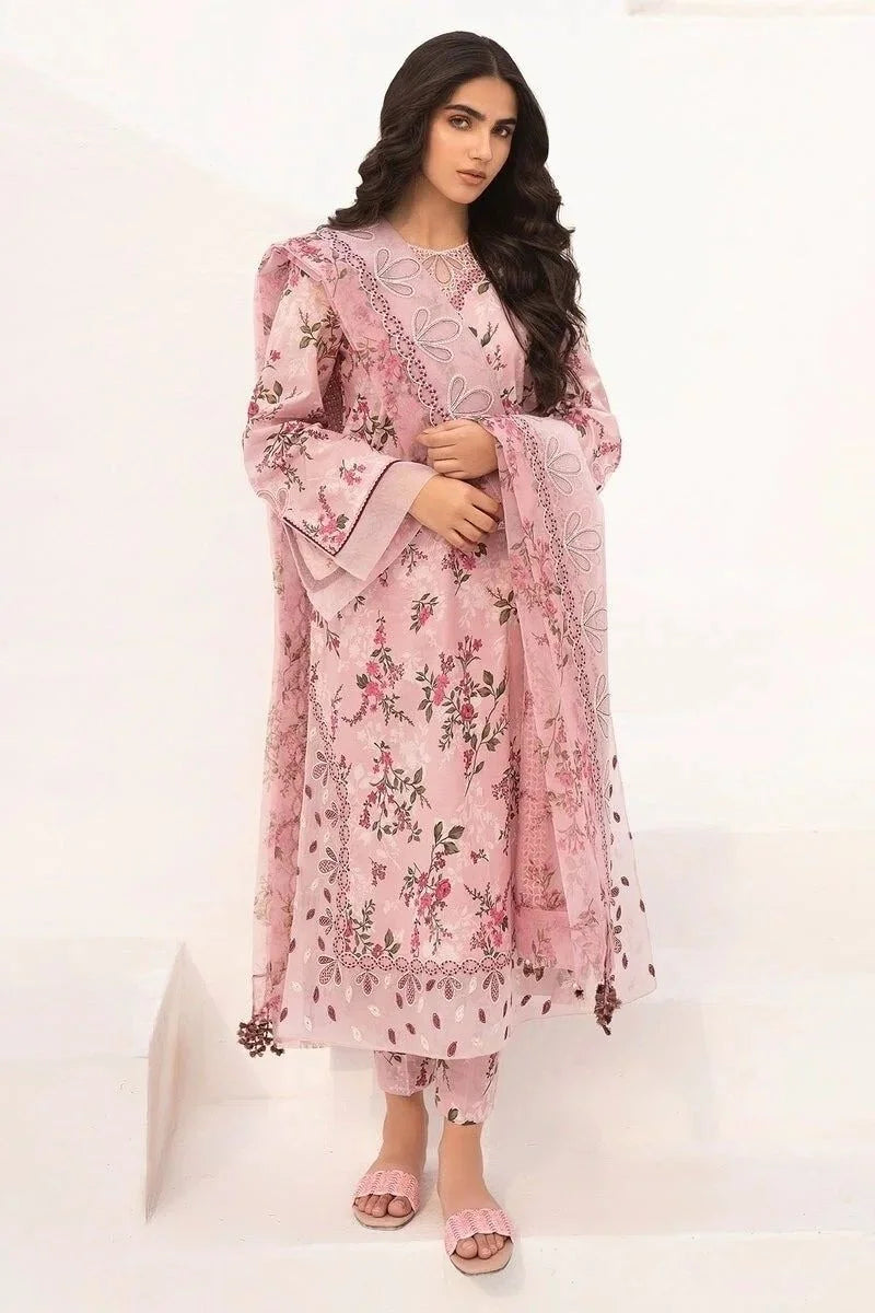 Baroque Embroidered Prin Lawn 3pc