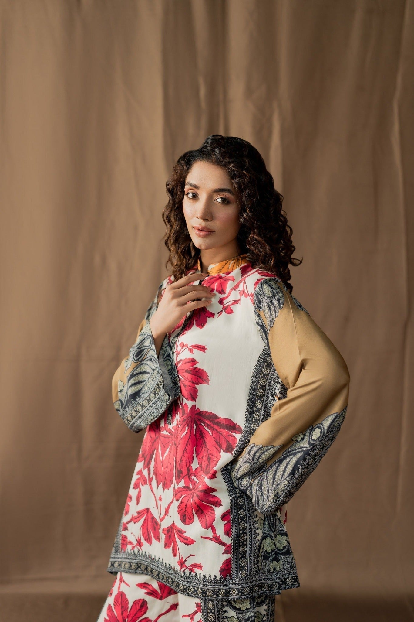 Lalusar Printed Silk 3pc Unstiched (3596)
