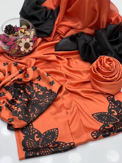 Laila Silk Printed 3pc Unstiched