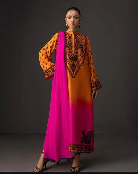 Laila Silk Printed 3pc Unstiched