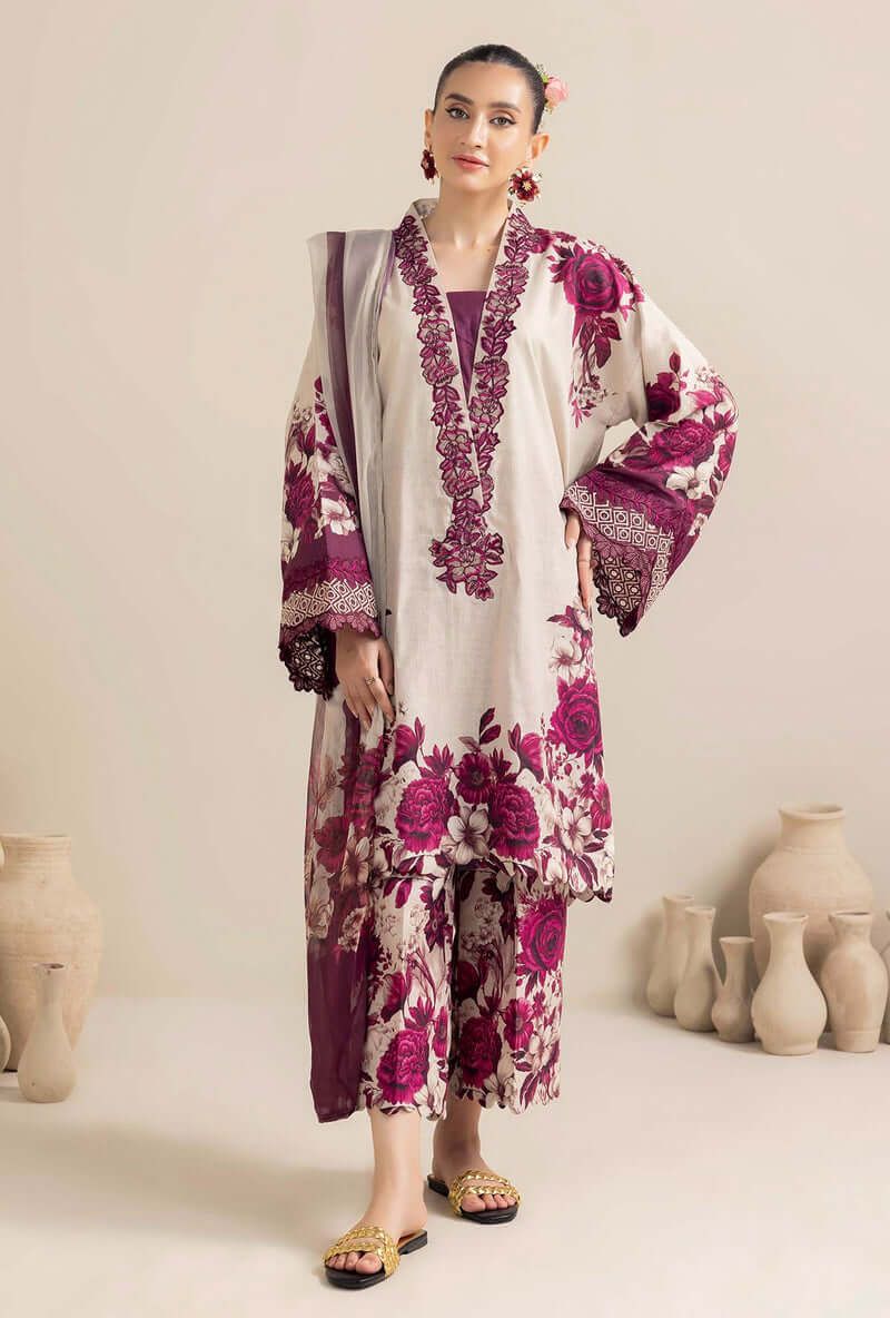 Adan Libas Silk Printed 3pc Unstiched
