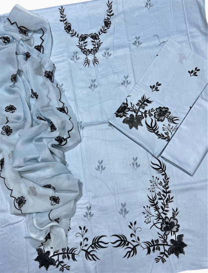 Heavy Embroidered Lawn 3pc
